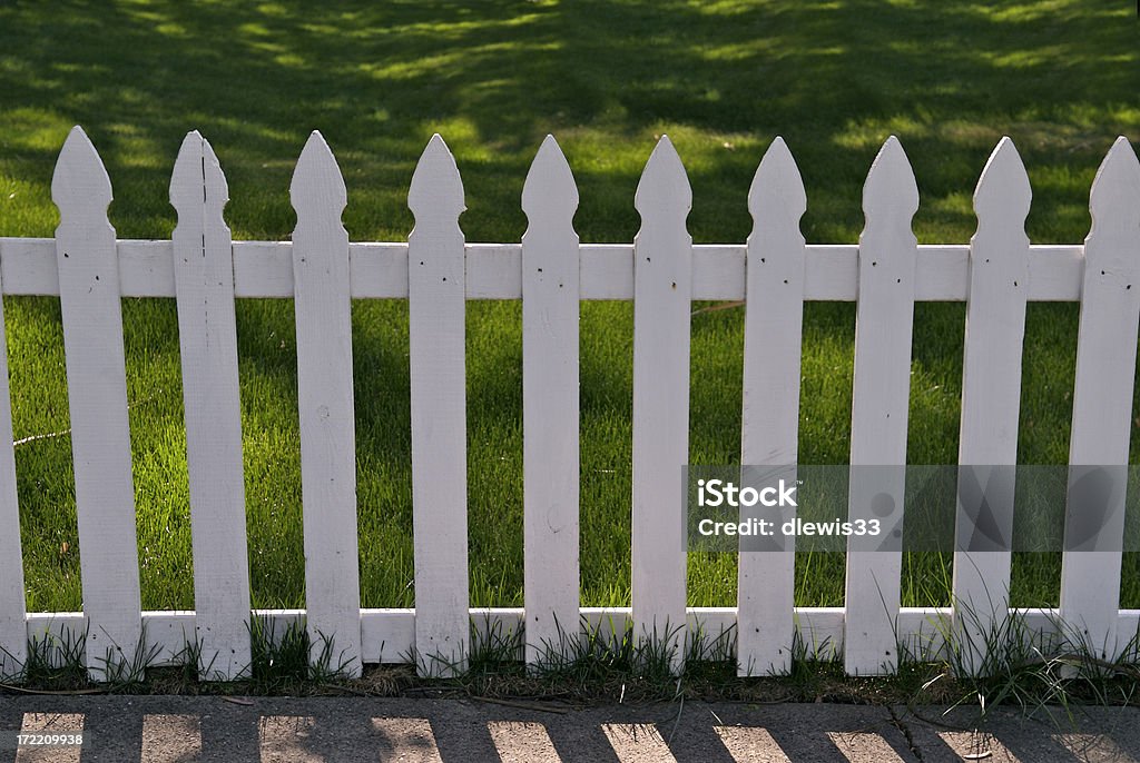 White Picket Fence Just a fence Picket Fence Stock Photo