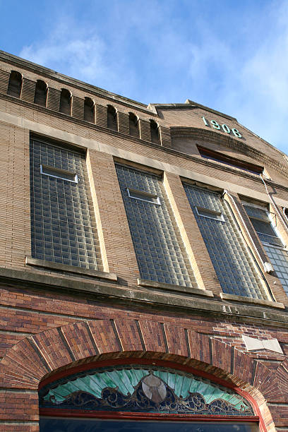 Old Building with Stained Glass Window 1906