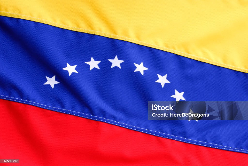 Novo Bandeira da Venezuela - Royalty-free Amarelo Foto de stock