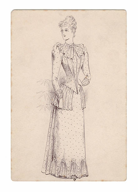 istock Victorian / Edwardian lady's dress design 172210245