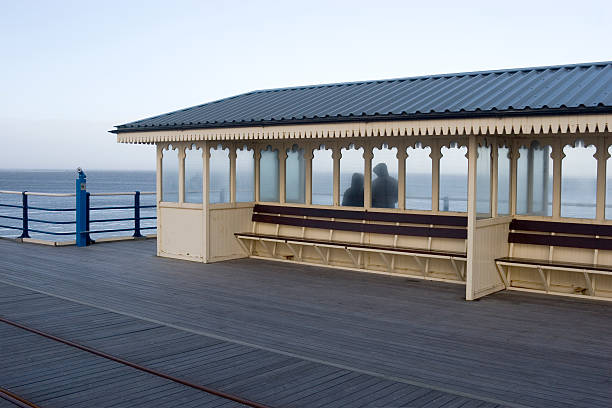 Detail on the historic Victorian pier at Clevedon on the Bristol Channel, Somerset, UK