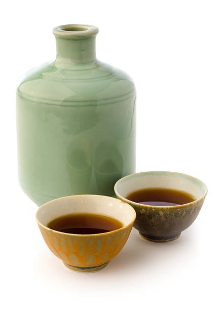 Chinese Rice Wine Isolated on White
