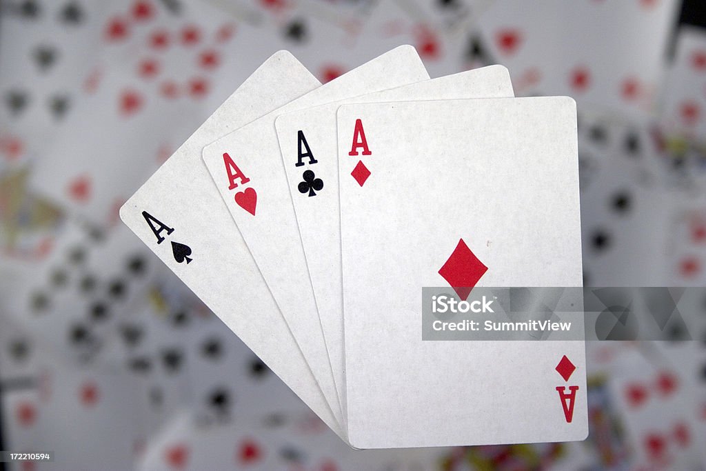 Четыре Плавучий Aces - Стоковые фото Азартные игры роялти-фри