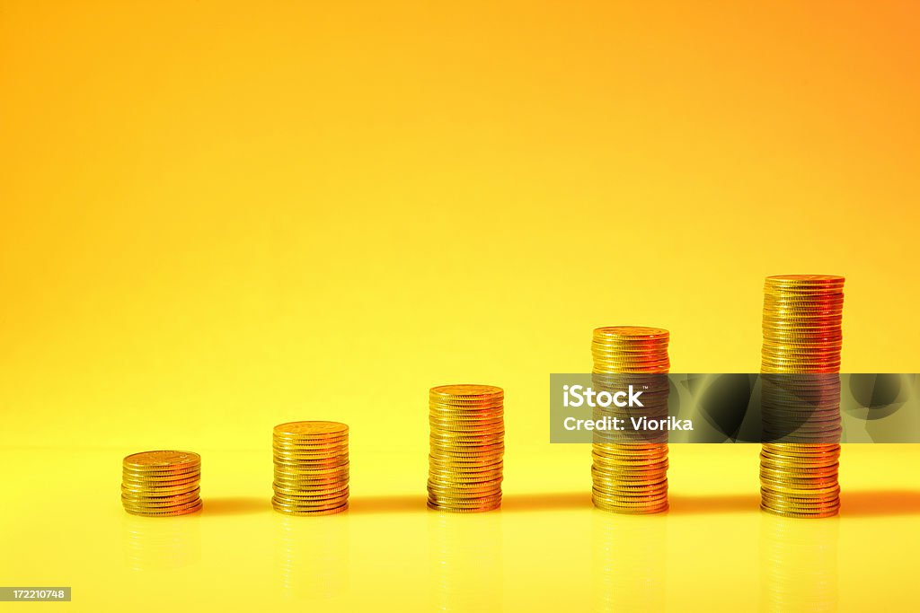 Business-Diagramm aus Münzen - Lizenzfrei Abstrakt Stock-Foto