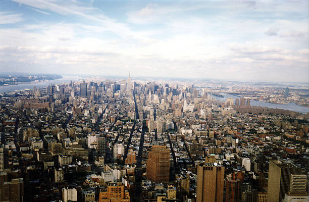 City view from world trade center stock photo