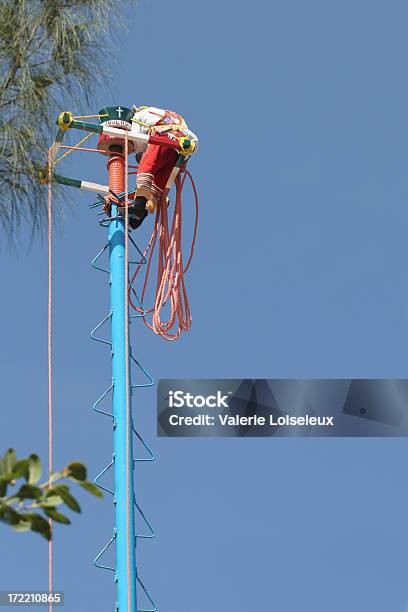 Volador At The Top Stock Photo - Download Image Now - Papantla, Traveling Carnival, Volador