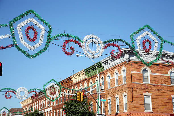 Festive Banners Across Street