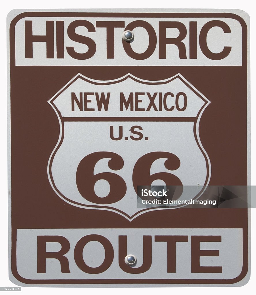 La storica Route 66 segno - Foto stock royalty-free di Nuovo Messico