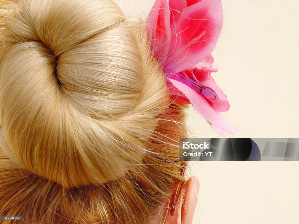 Blond mit Blume - Lizenzfrei Blondes Haar Stock-Foto