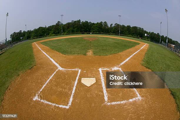 Baseballfeld Stockfoto und mehr Bilder von Baseball - Baseball, Fischaugen-Objektiv, Sport