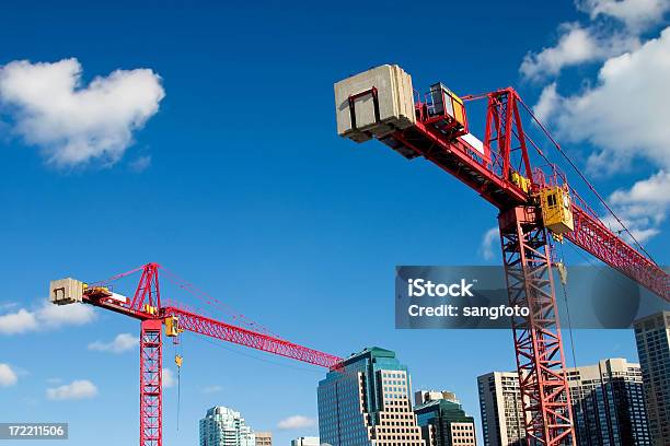 Konstruktion Der Cranes Stockfoto und mehr Bilder von Arbeitsstätten - Arbeitsstätten, Architektur, Außenaufnahme von Gebäuden
