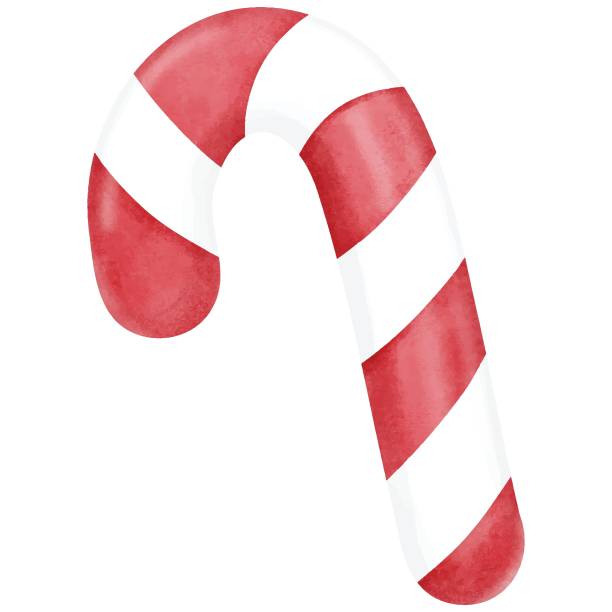 illustrations, cliparts, dessins animés et icônes de art et illustration - candy candy cane christmas sweet food