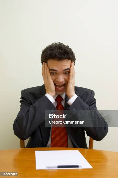 Business Emotions Shock Stock Photo - Download Image Now - Document, Men, Table