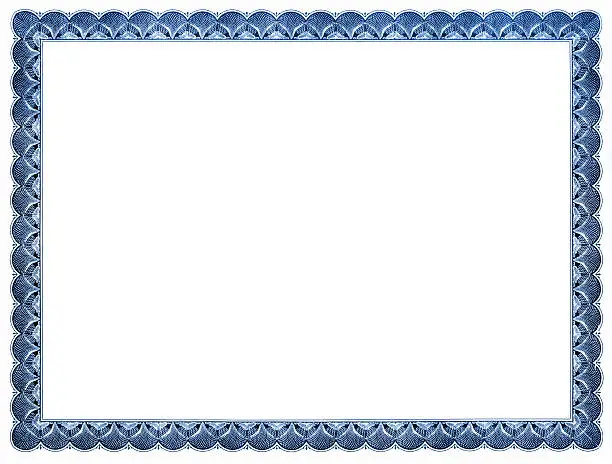 Photo of Blank Certificate (blue)