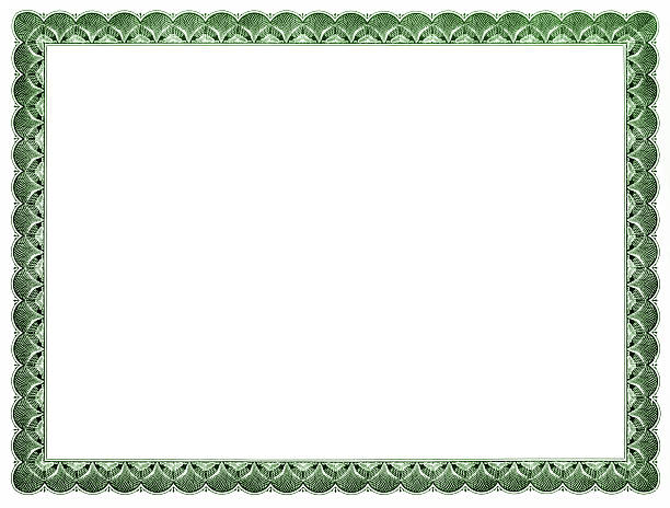 Green Certificate Border Template