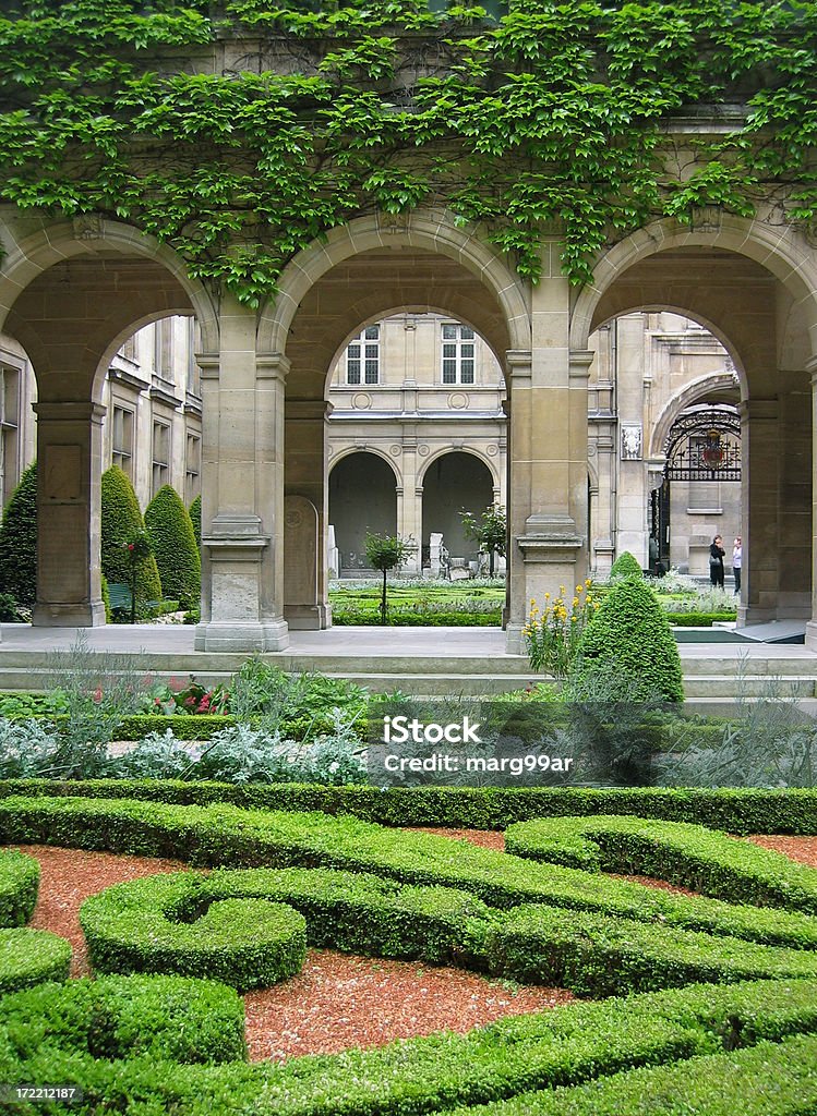 Parisian garden Garden in the Marais (Paris) Paris - France Stock Photo