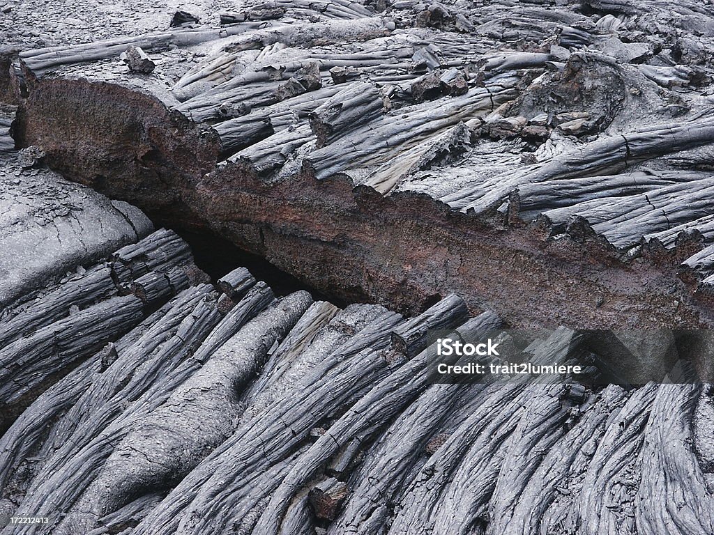 Fault Fault in a lava field Fault - Geology Stock Photo