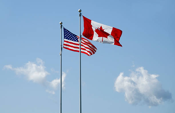 flags - canadian province stock-fotos und bilder