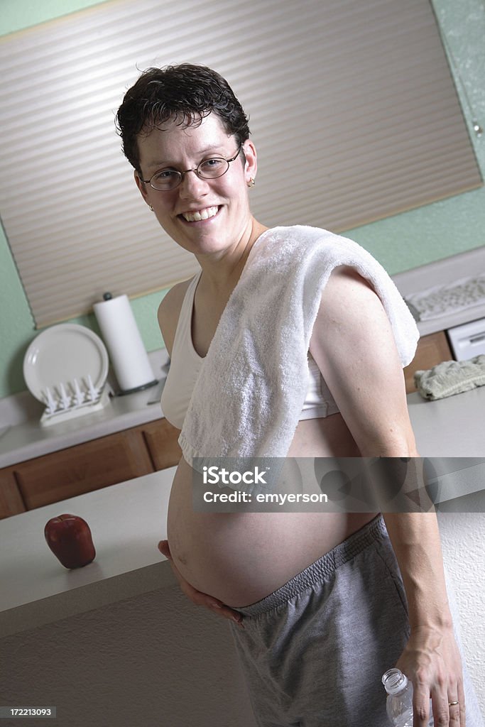 건강한 임신 - 로열티 프리 근육질 체격 스톡 사진