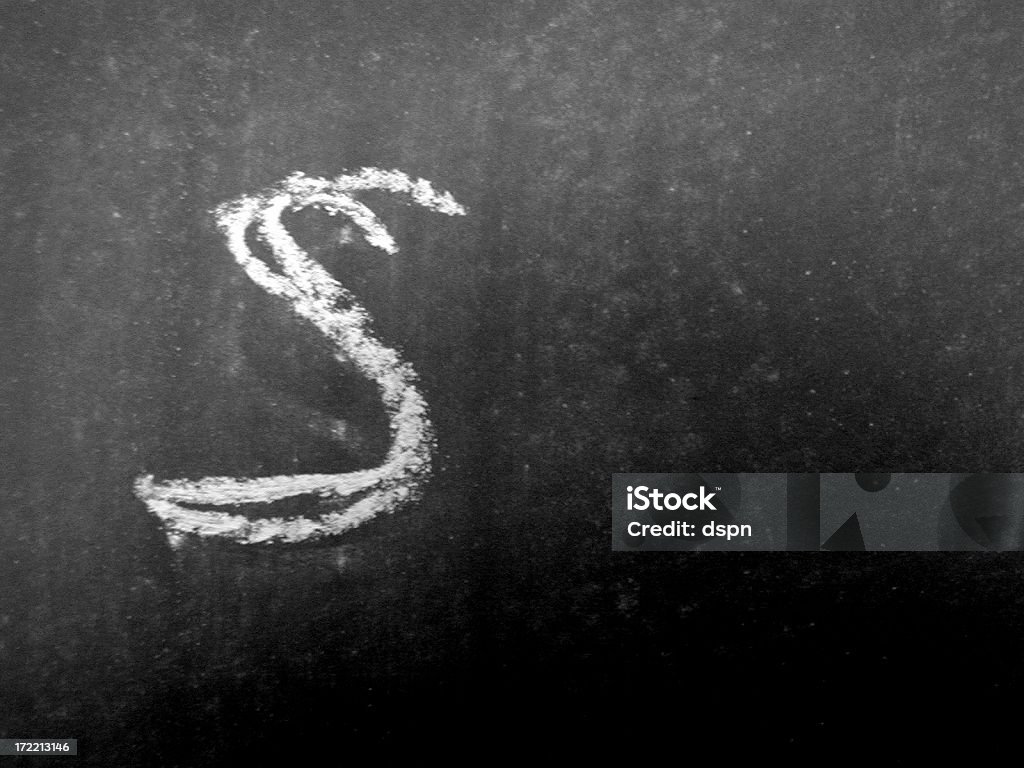 Alfabeto-s-Chalk - Foto de stock de Carta - Documento libre de derechos