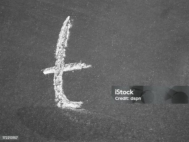 Alphabet T Chalk Stock Photo - Download Image Now - Capital Letter, Chalkboard - Visual Aid, Characters