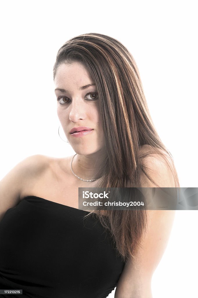Weibliche Modell in schwarzen Kleid posieren für die Kamera - Lizenzfrei 16-17 Jahre Stock-Foto