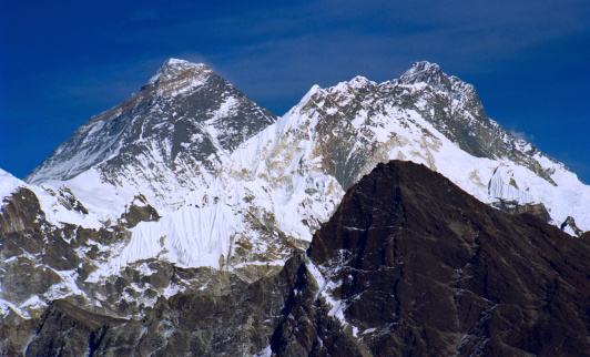 Mount Everest and Lhotse, view from Gokyo Ri, Himalaya