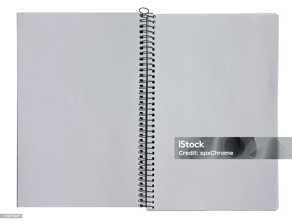 Blanco abierta Sketchbook-Nuevo - Foto de stock de Abierto libre de derechos