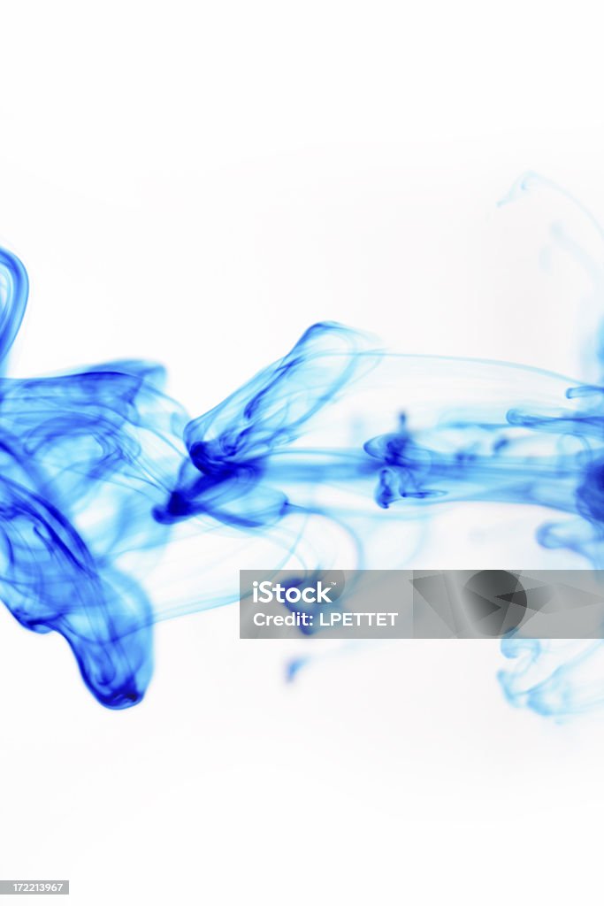 Liquid Blue Abstract Food Coloring Stock Photo