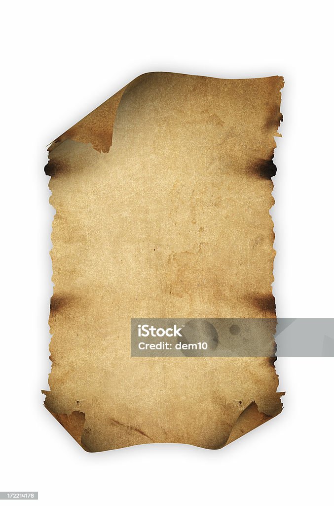 Scroll Shape (isolated)  Treasure Map Stock Photo