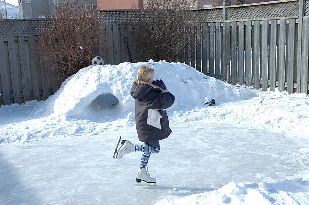 Backyard Rink stock photo