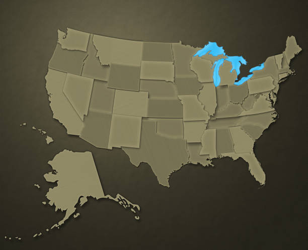 istock Map of USA (Earthen Tones) 172214456