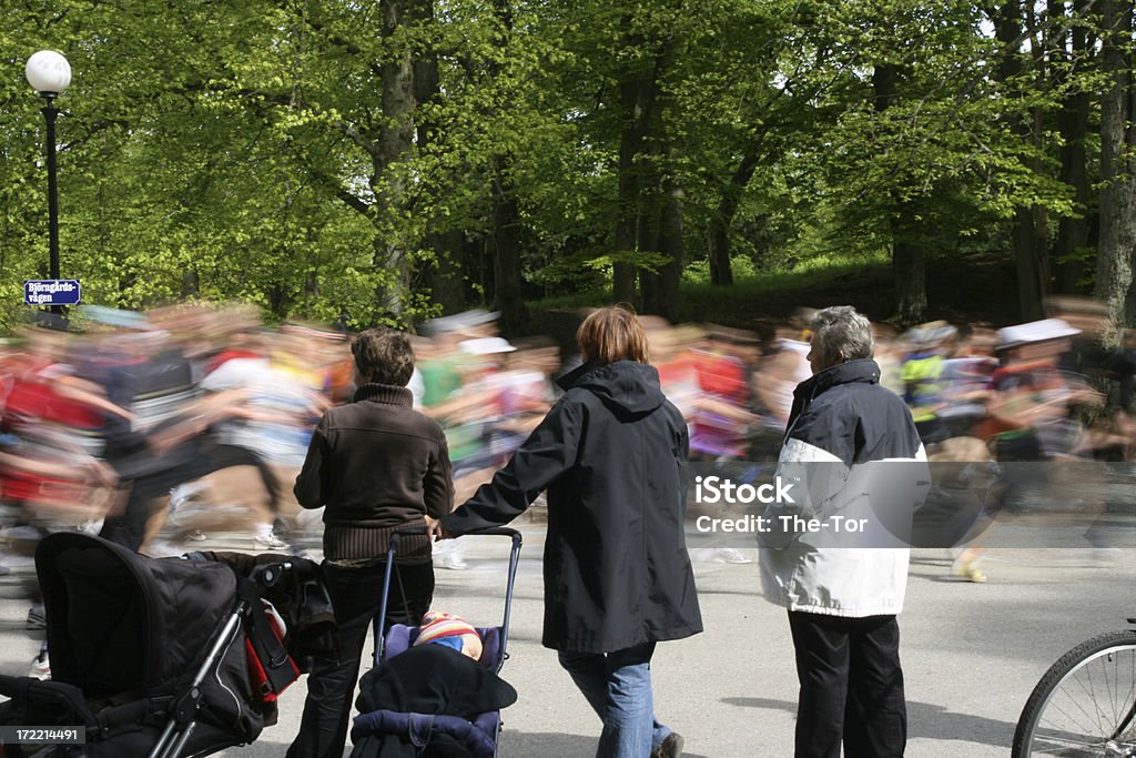 Running A group of runners in action. Marathon Stock Photo