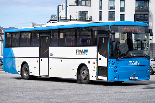 Alesund, Norway - June 10, 2017: FRAM bus