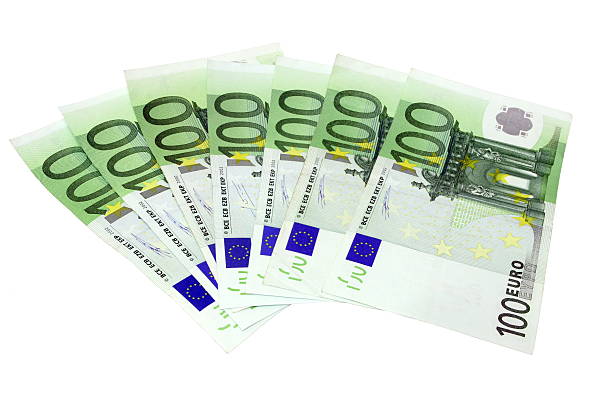 istock Euro 100's isolated on white 172214551
