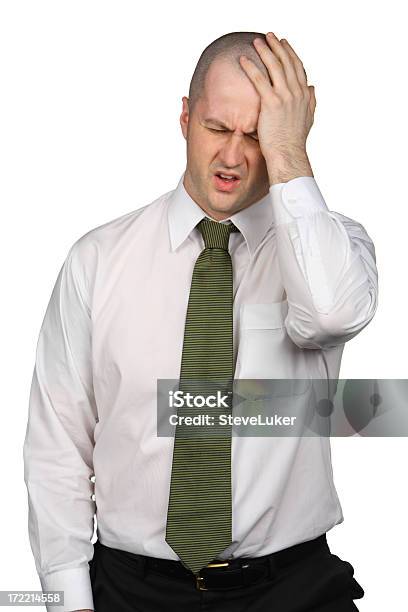 Stressed Businessman Stock Photo - Download Image Now - Adult, Beauty, Blue-collar Worker