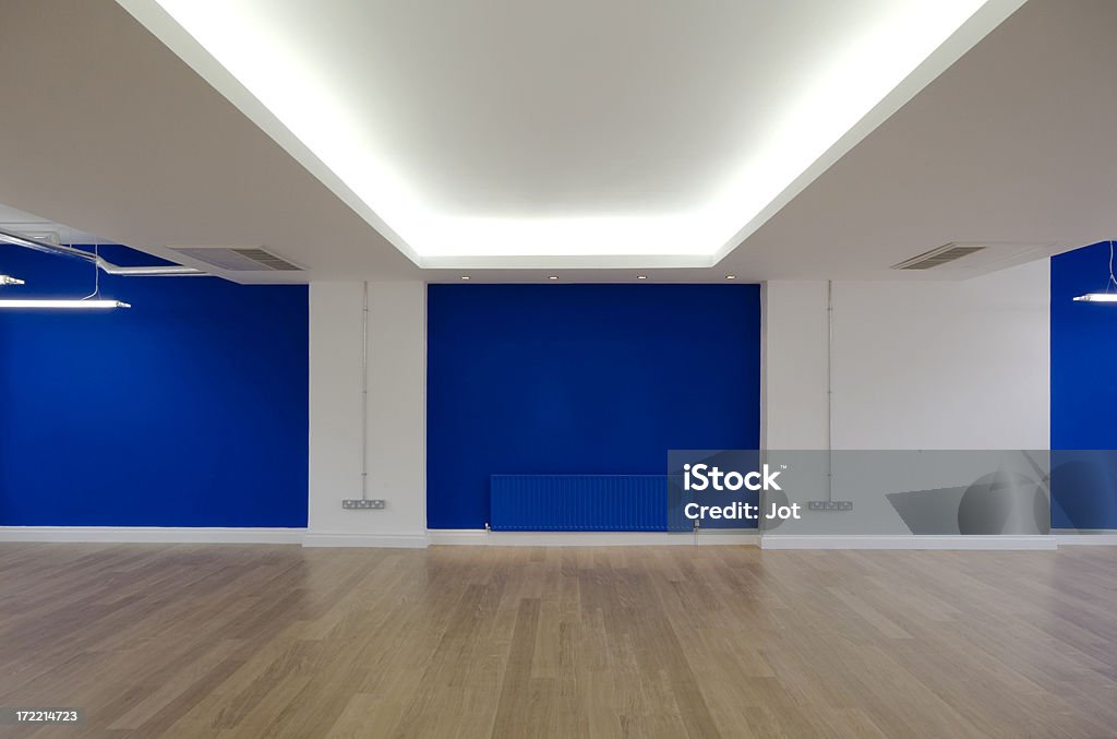 Escritório de azul - Foto de stock de Apartamento Tipo Loft royalty-free