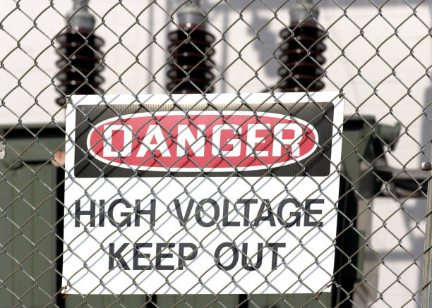 istock High voltage warning sign at power station 172214729