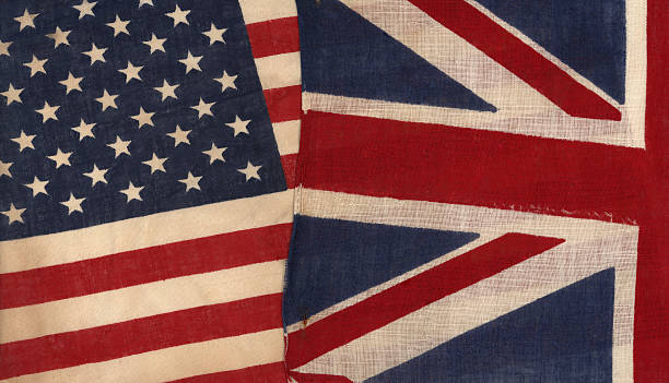 union usa vintage us and union jack flags british culture stock pictures, royalty-free photos & images