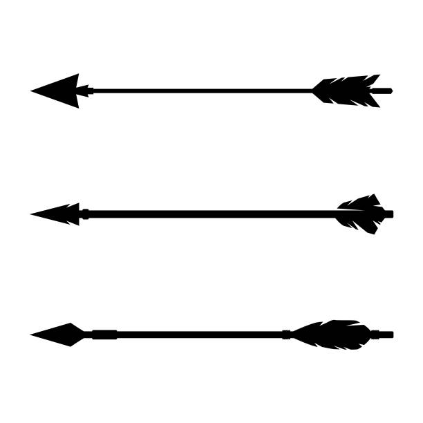 Bow Arrows Set Vector Design. Scalable to any size. Vector illustration file. spear icon stock illustrations