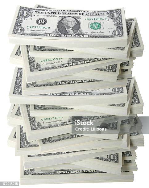 Деньги Серия — стоковые фотографии и другие картинки Сложенное стопкой - Сложенное стопкой, 1 доллар - Бумажные деньги США, Бумажные деньги США
