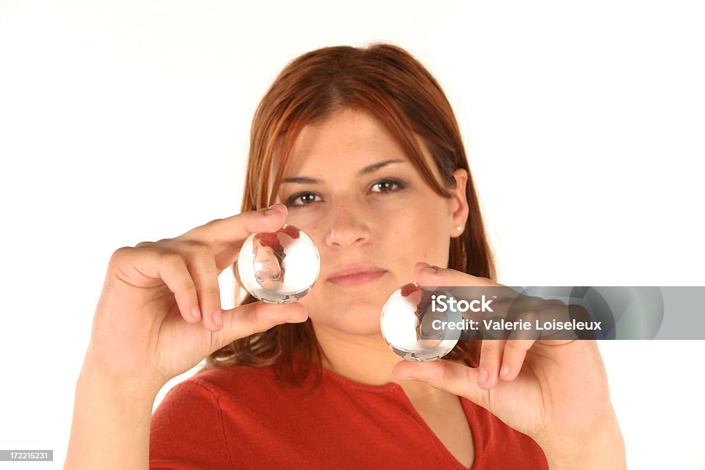 Femme et deux domaines - Photo de Sphère libre de droits