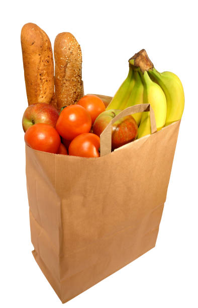 istock Full Paper Bag with Food Products 172215412