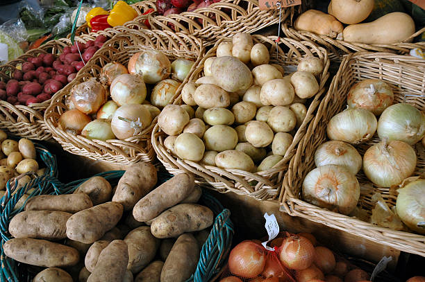 Potatoes and Produce stock photo