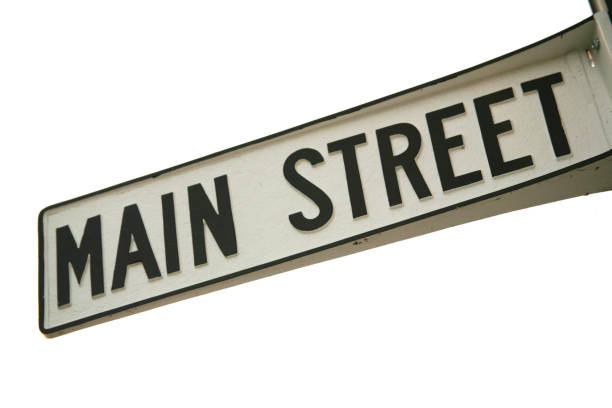 istock Object White Background Main Street Sign 172215590