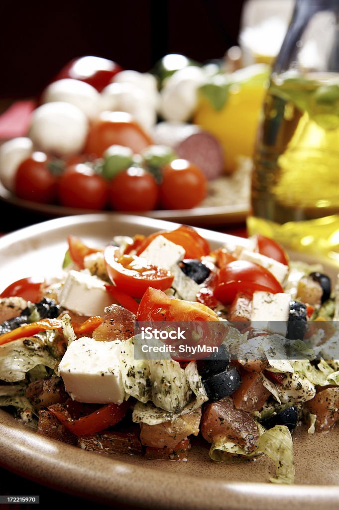 그리스 샐러드 - 로열티 프리 가정 주방 스톡 사진