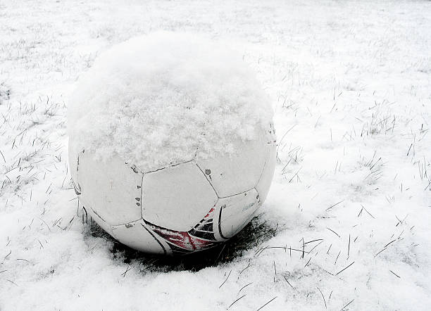 istock Football (soccer ball) in snow. 172216163