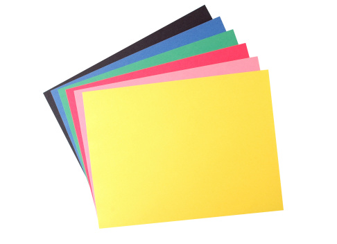 Construction Paper isolated on white with clipping path.