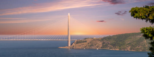 istock Yavuz Sultan Selim Bridge, a suspension bridge that spans the Bosphorus Strait between Europe and Asia, Istanbul, Turkey 1722166633