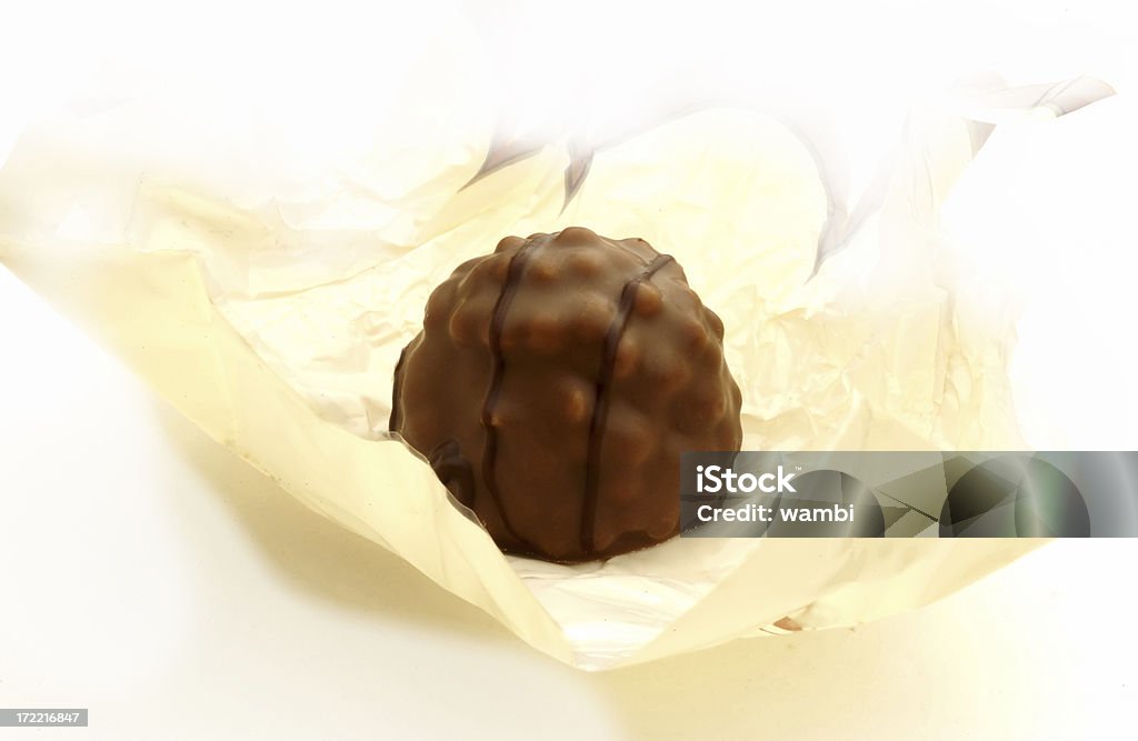 chocolate on yellow paper Chocolate Stock Photo